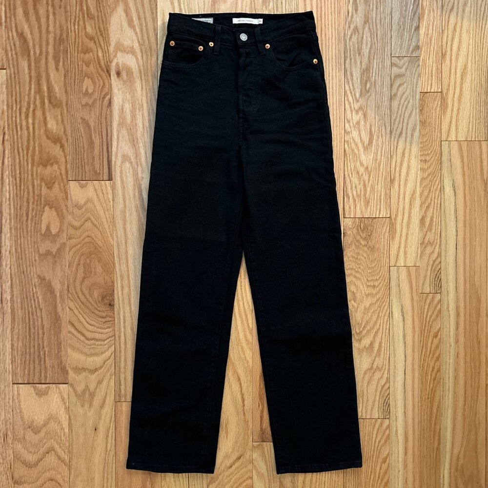Levi's Straight Ankle Ribcage Jeans | 24 x 28 | Medium Blue - Picture 2 of 12